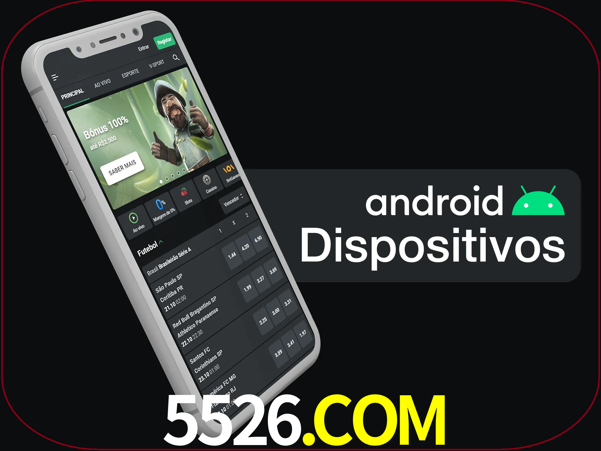 O aplicativo suporta a maioria de todos os dispositivos Android.