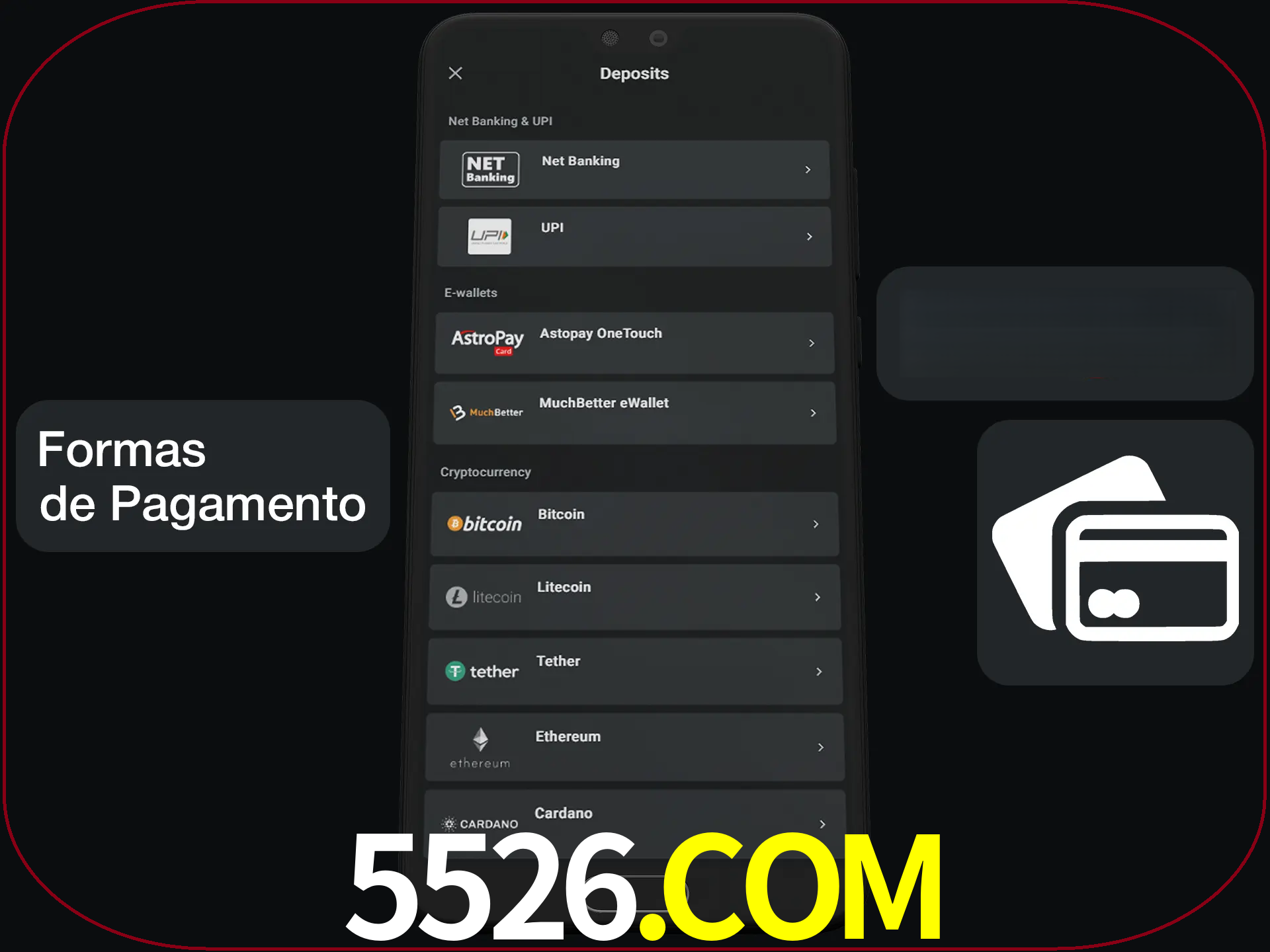 Escolha a forma de pagamento de sua preferência.
