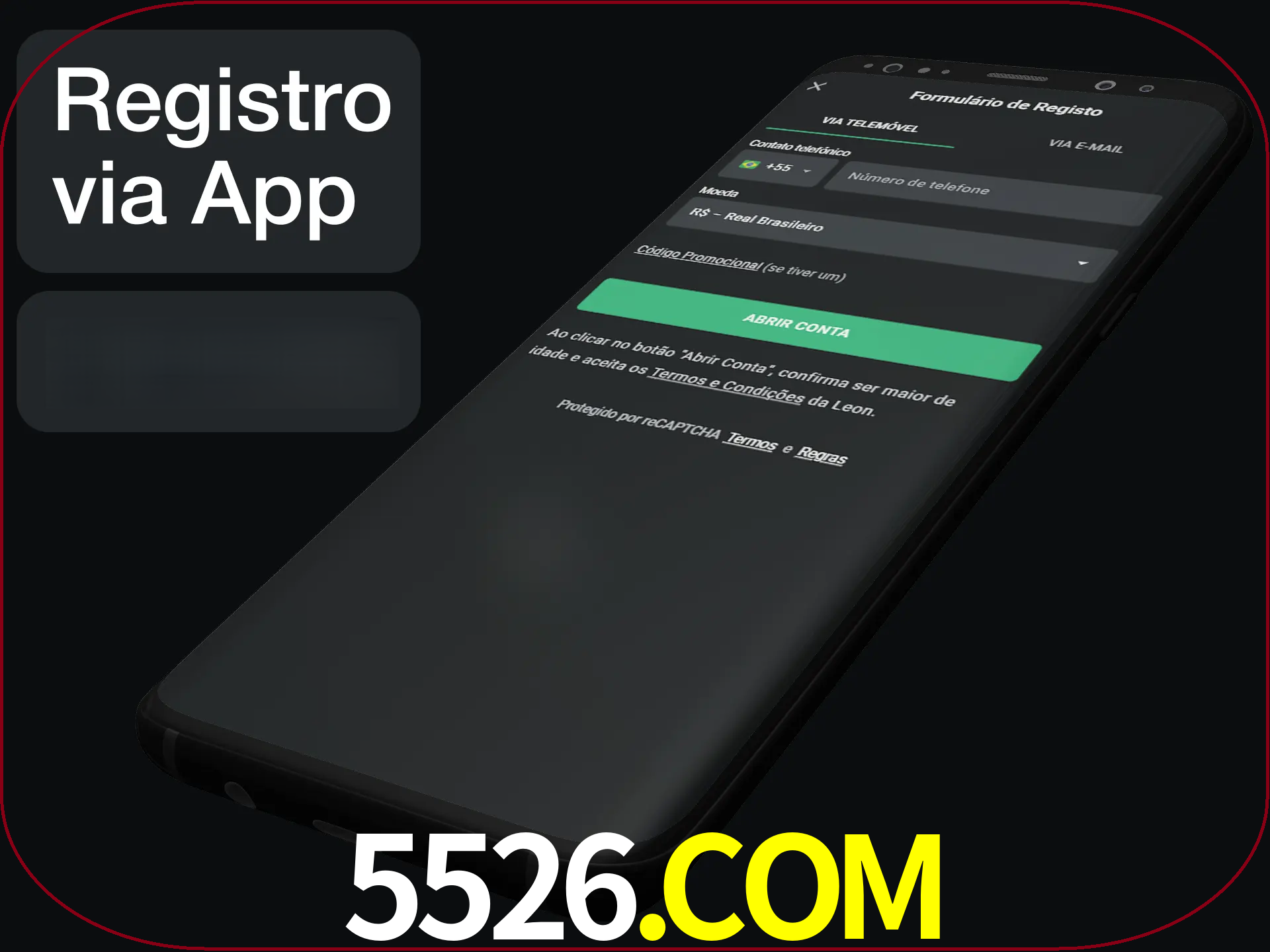 Registre-se quiclly em LeonBet usando o aplicativo.